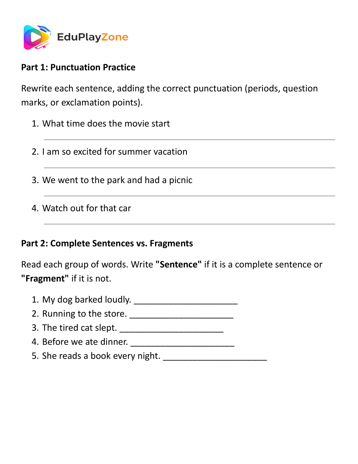 4th grade english 1 Preview