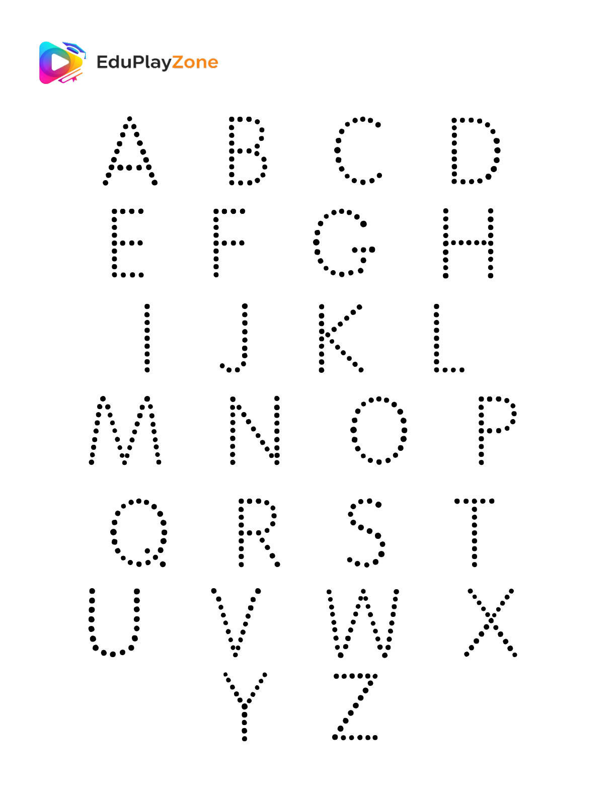 Capital Alphabet Tracing Preview
