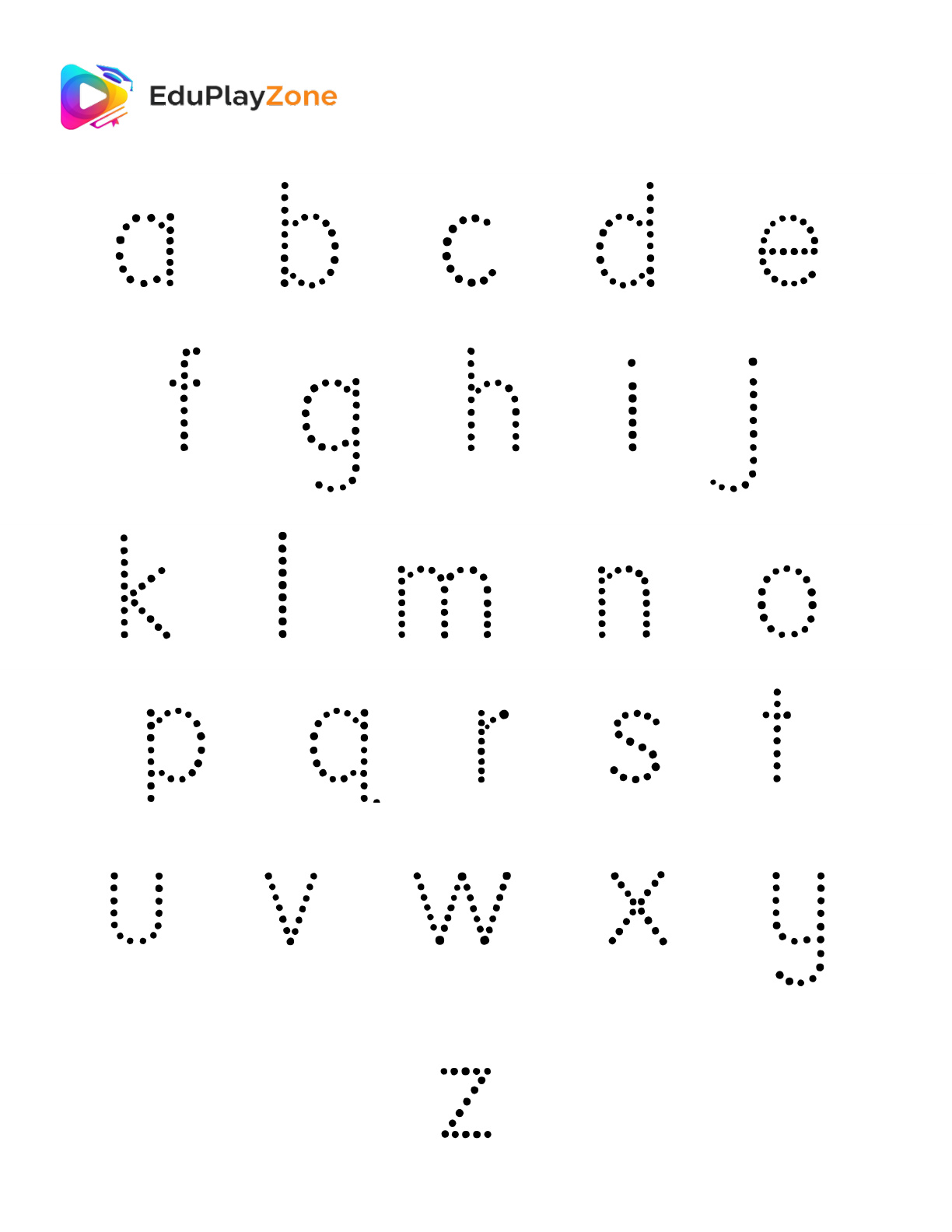 LowerCase Alphabet Tracing Preview